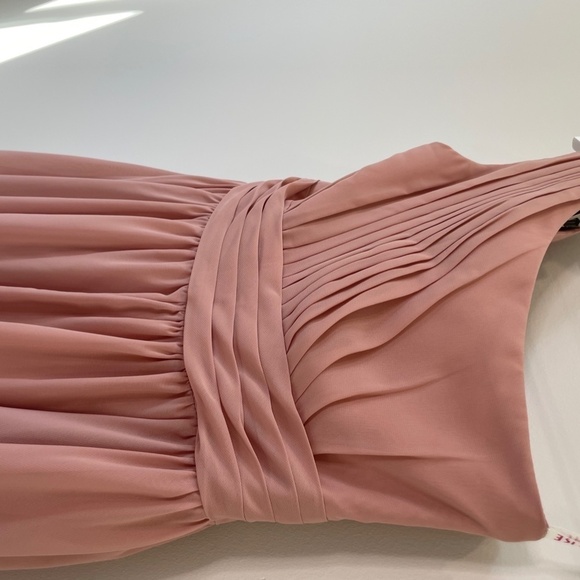 A-Line One-Shoulder Asymmetrical Bridesmaid Dress - Picture 9 of 11